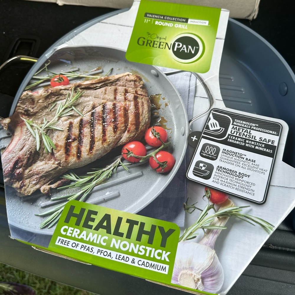 GreenPan Valencia Pro Ceramic Nonstick Grillpan, 11"